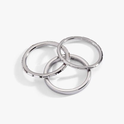 Baguette Stacking Ring Set of 3