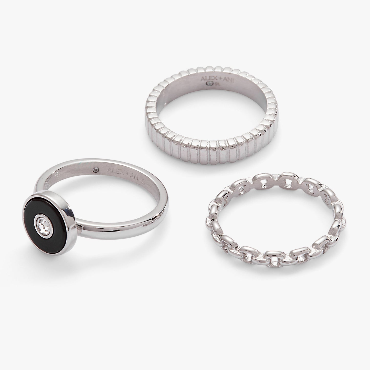 Black Onyx Ring Set of 3