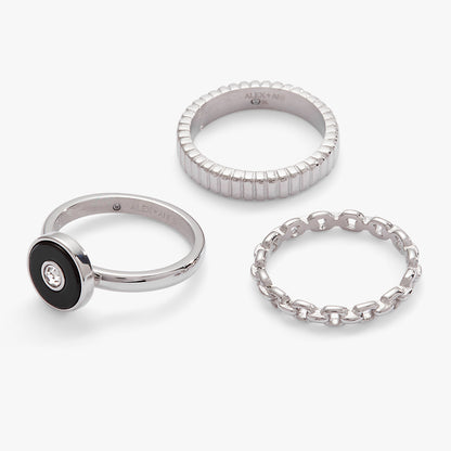 Black Onyx Ring Set of 3