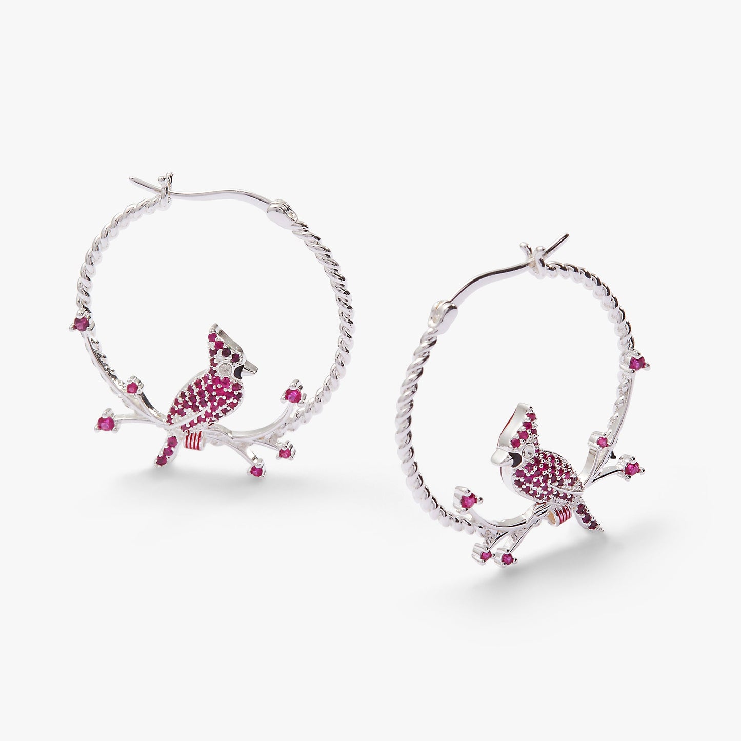 Cardinal Reversible Hoop Earrings