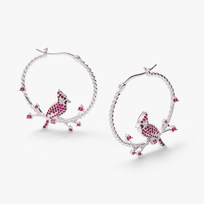 Cardinal Reversible Hoop Earrings