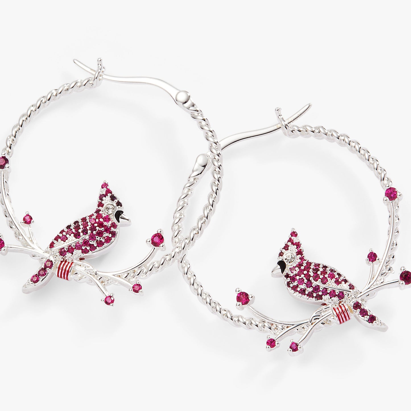 Cardinal Reversible Hoop Earrings