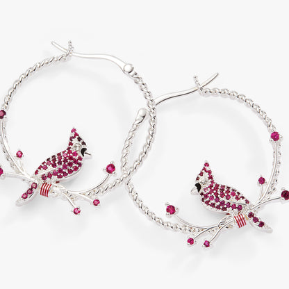 Cardinal Reversible Hoop Earrings