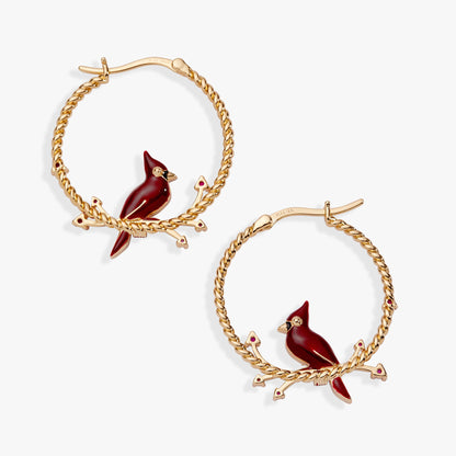 Cardinal Reversible Hoop Earrings