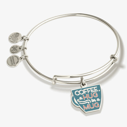 'A Hug In A Mug' Coffee Charm Bangle