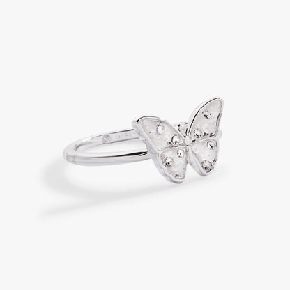 Glass Butterfly Statement Ring