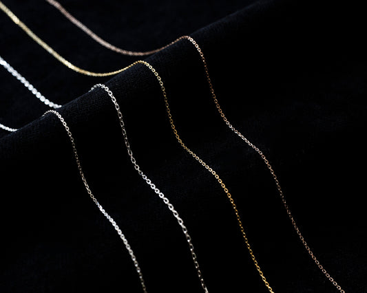 Best Seller, Sterling Silver Chain, Sterling Silver Gold Finished Chain, Dainty Rose Gold Chain, Everyday Chain, Simple Chain , Any Sizes - silvergoldandrose