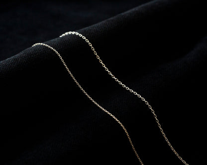 Best Seller, Sterling Silver Chain, Sterling Silver Gold Finished Chain, Dainty Rose Gold Chain, Everyday Chain, Simple Chain , Any Sizes - silvergoldandrose
