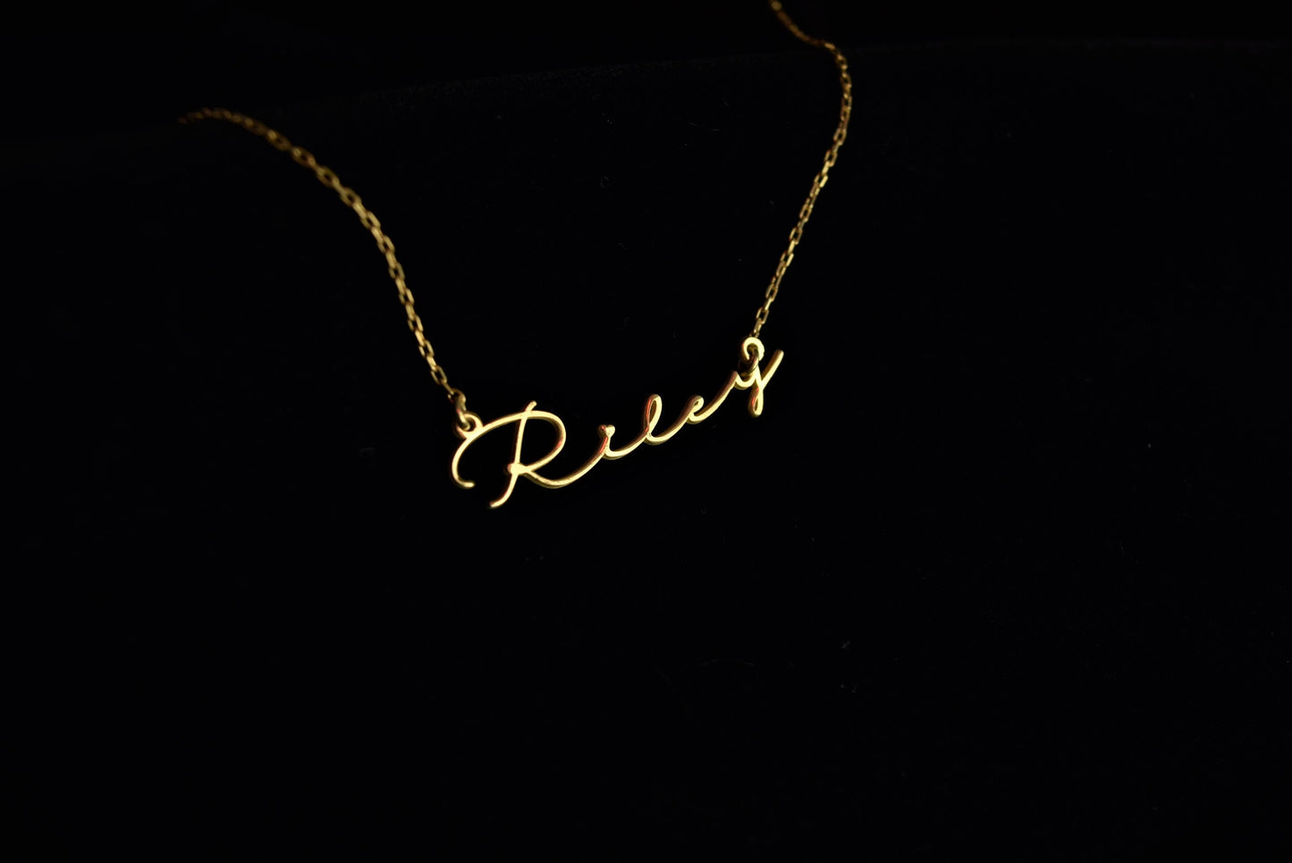 Custom Personalized Dainty Signature Name Necklace, Sterling Silver Handmade Name Jewelry Gold, Rose Gold Name Necklace - silvergoldandrose
