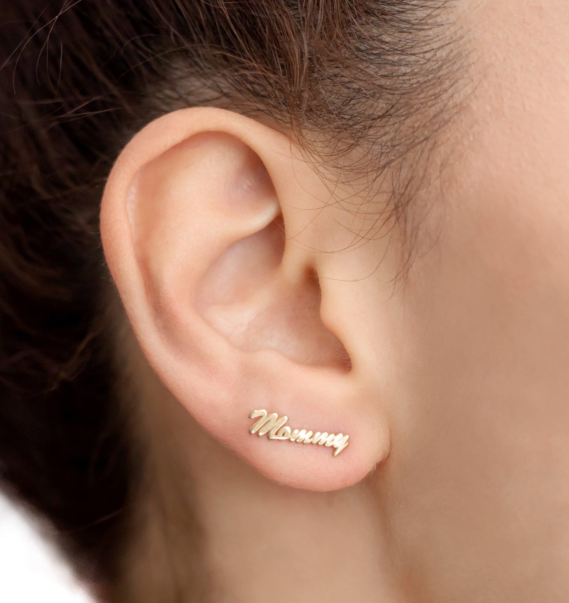 Custom Name Earrings, Personalized Earrings Silver, Stud Earrings, Name Earrings Solid Gold, Dainty Earrings Studs, Customized Gift for Her - silvergoldandrose