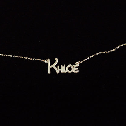 Comics Name Necklace with Birthstone for Daughters | Minimalist Amethyst Name Necklace | Personalized Jewelry | Birthday Gift - silvergoldandrose