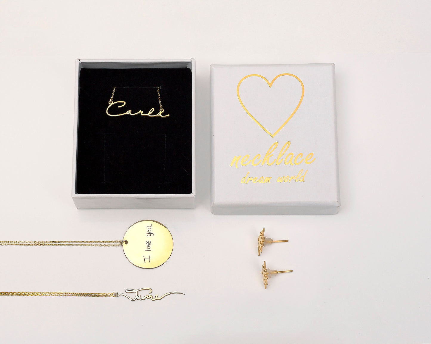 14K Solid (Real) Gold Tiny Ghost Necklace, Spooky Cute Boo Emoji • Halloween Gifts for Her and Him - silvergoldandrose