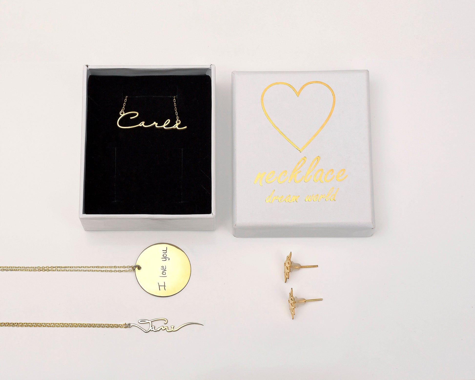 14K Solid (Real) Gold Tiny Ghost Necklace, Spooky Cute Boo Emoji • Halloween Gifts for Her and Him - silvergoldandrose