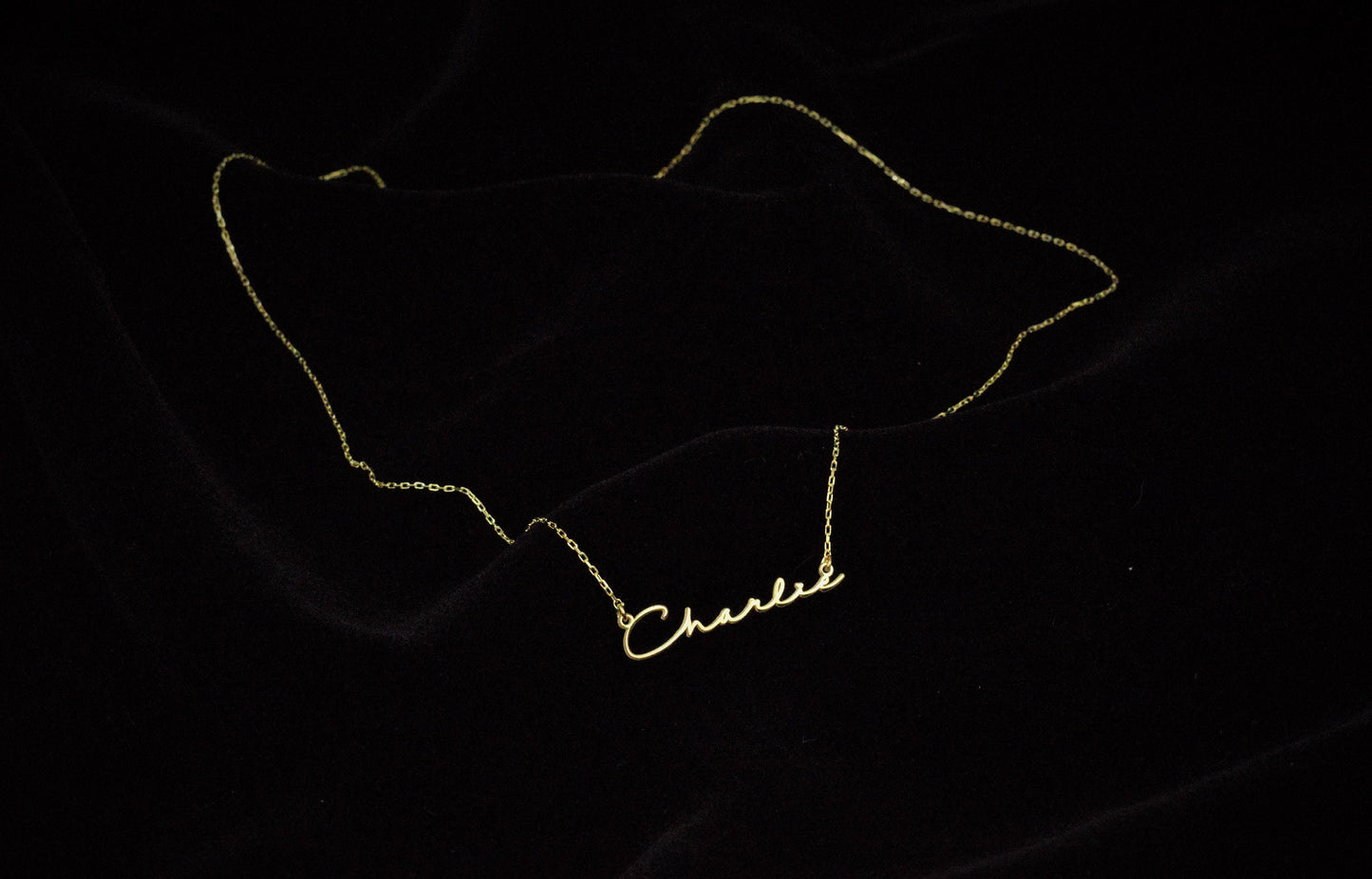 Custom Personalized Dainty Signature Name Necklace, Sterling Silver Handmade Name Jewelry Gold, Rose Gold Name Necklace - silvergoldandrose