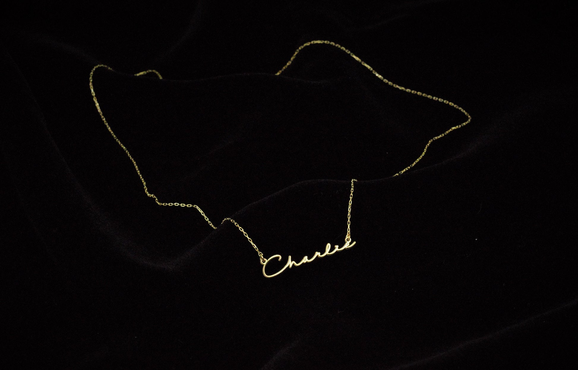 Custom Personalized Dainty Signature Name Necklace, Sterling Silver Handmade Name Jewelry Gold, Rose Gold Name Necklace - silvergoldandrose
