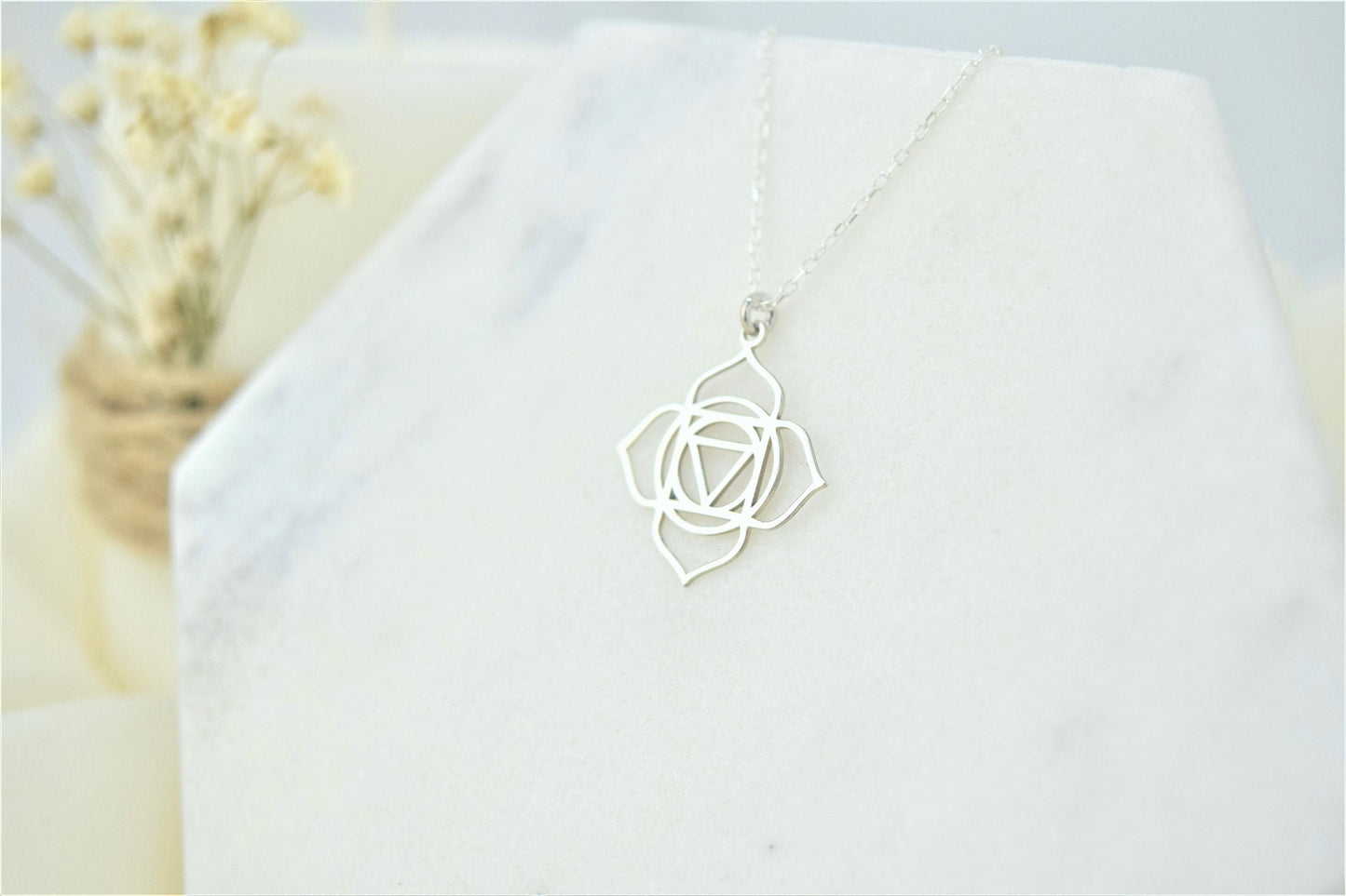 Root Chakra Necklace, Muladhara Yoga Tiny Handmade Jewelry • Hindu Necklace • Unique Yoga Chakra Jewelry • First Chakra • Symbol Necklace - silvergoldandrose