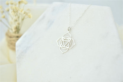 Root Chakra Necklace, Muladhara Yoga Tiny Handmade Jewelry • Hindu Necklace • Unique Yoga Chakra Jewelry • First Chakra • Symbol Necklace - silvergoldandrose