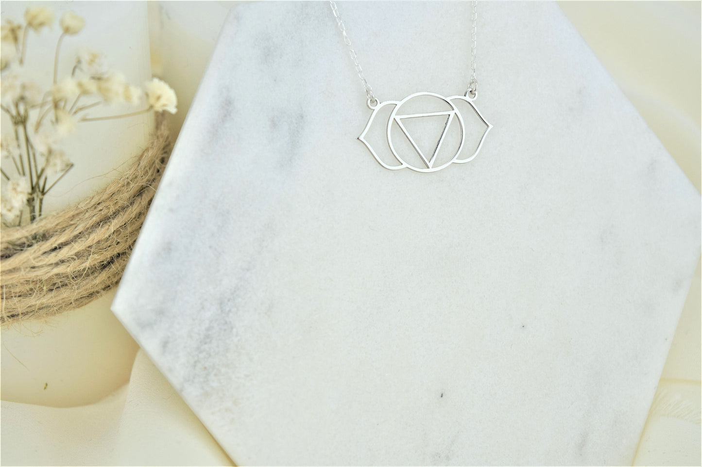 Third Eye Chakra Necklace, Ajna Symbol Spiritual Chakra Jewelry • Handmade Yoga Chakra Hindu Jewelry