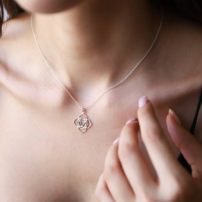 Root Chakra Necklace, Muladhara Yoga Tiny Handmade Jewelry • Hindu Necklace • Unique Yoga Chakra Jewelry • First Chakra • Symbol Necklace - silvergoldandrose