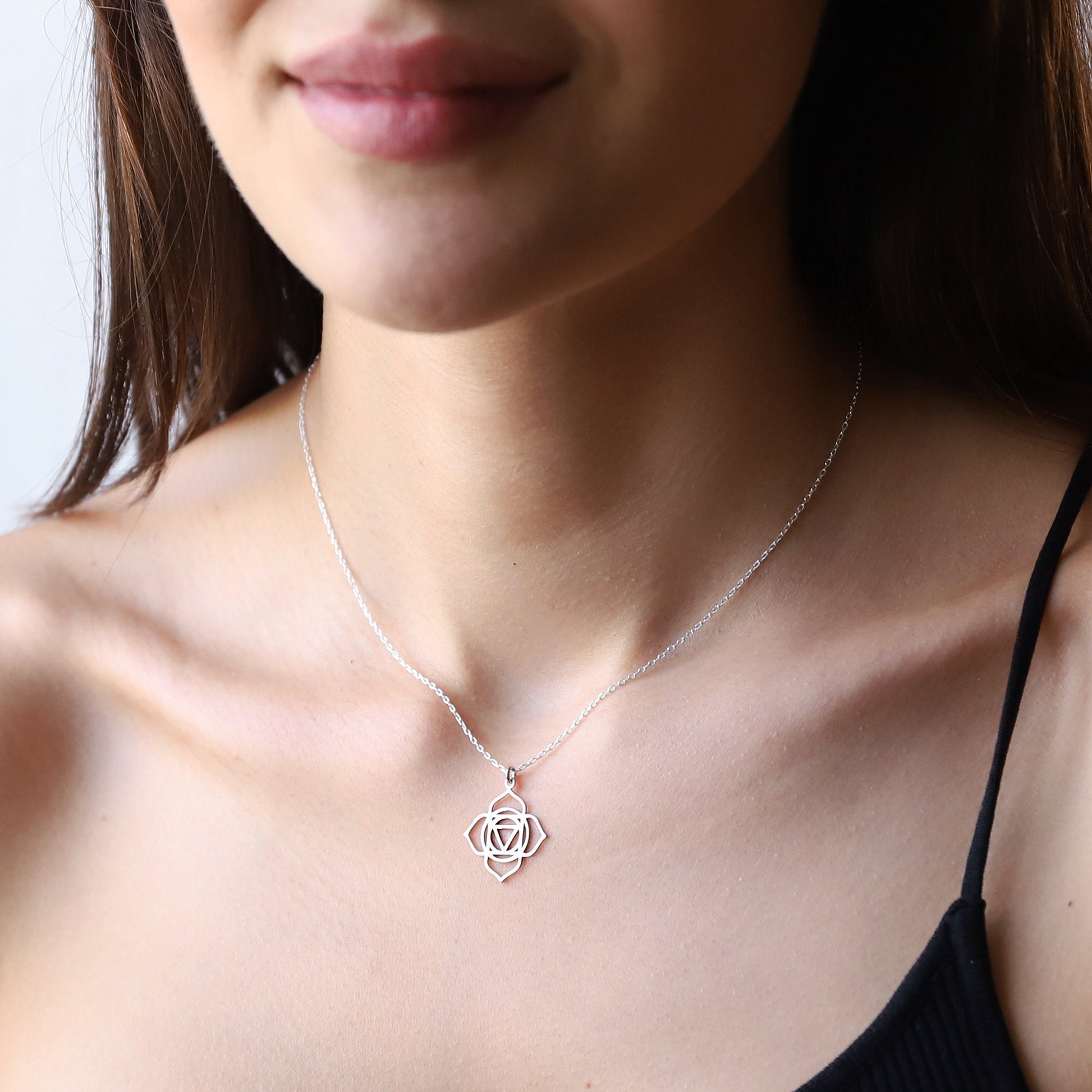 Root Chakra Necklace, Muladhara Yoga Tiny Handmade Jewelry • Hindu Necklace • Unique Yoga Chakra Jewelry • First Chakra • Symbol Necklace - silvergoldandrose