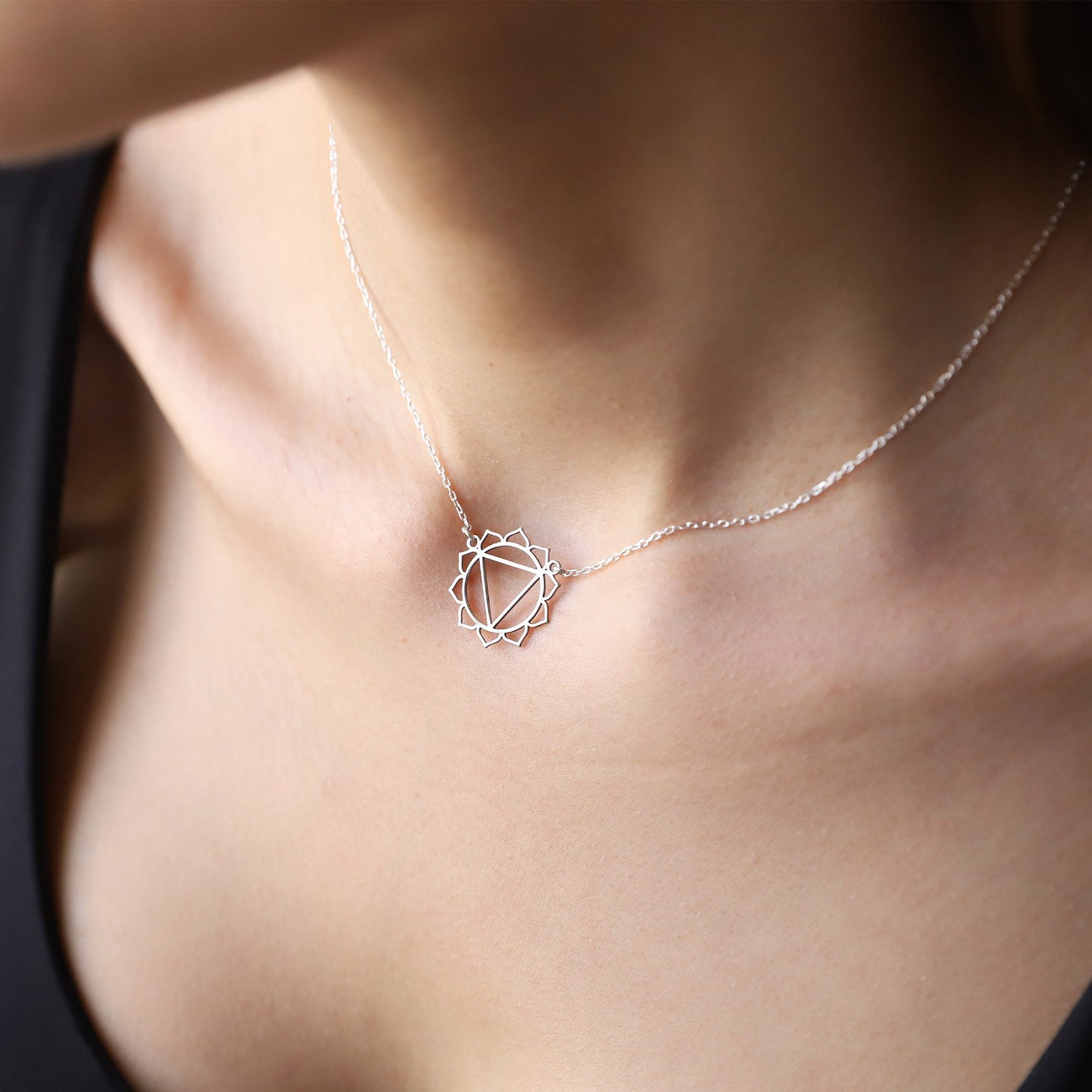 Solar Plexus Chakra Necklace • Manipura Yoga Jewelry • Handmade Chakra • Hindu Necklace • Yoga Chakra • Seven Chakra Symbol Jewelry - silvergoldandrose