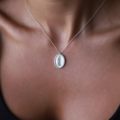 Divine Grace Virgin Mary Necklace • Inspirational Symbol of Faith