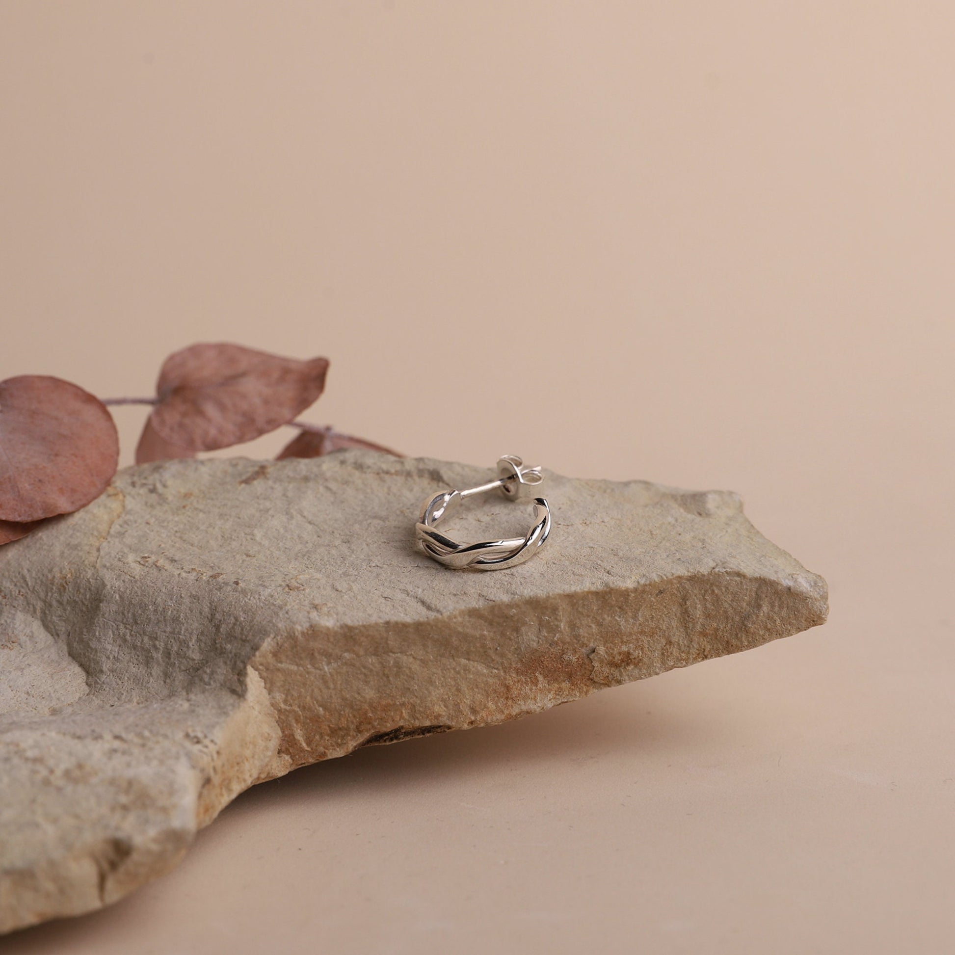 Waterproof Permanent Huggies Hoop Earrings, Infinity Minimalist Jewelry, Dainty Second Hole Earrings • Silver, Gold and Rose Gifts - silvergoldandrose
