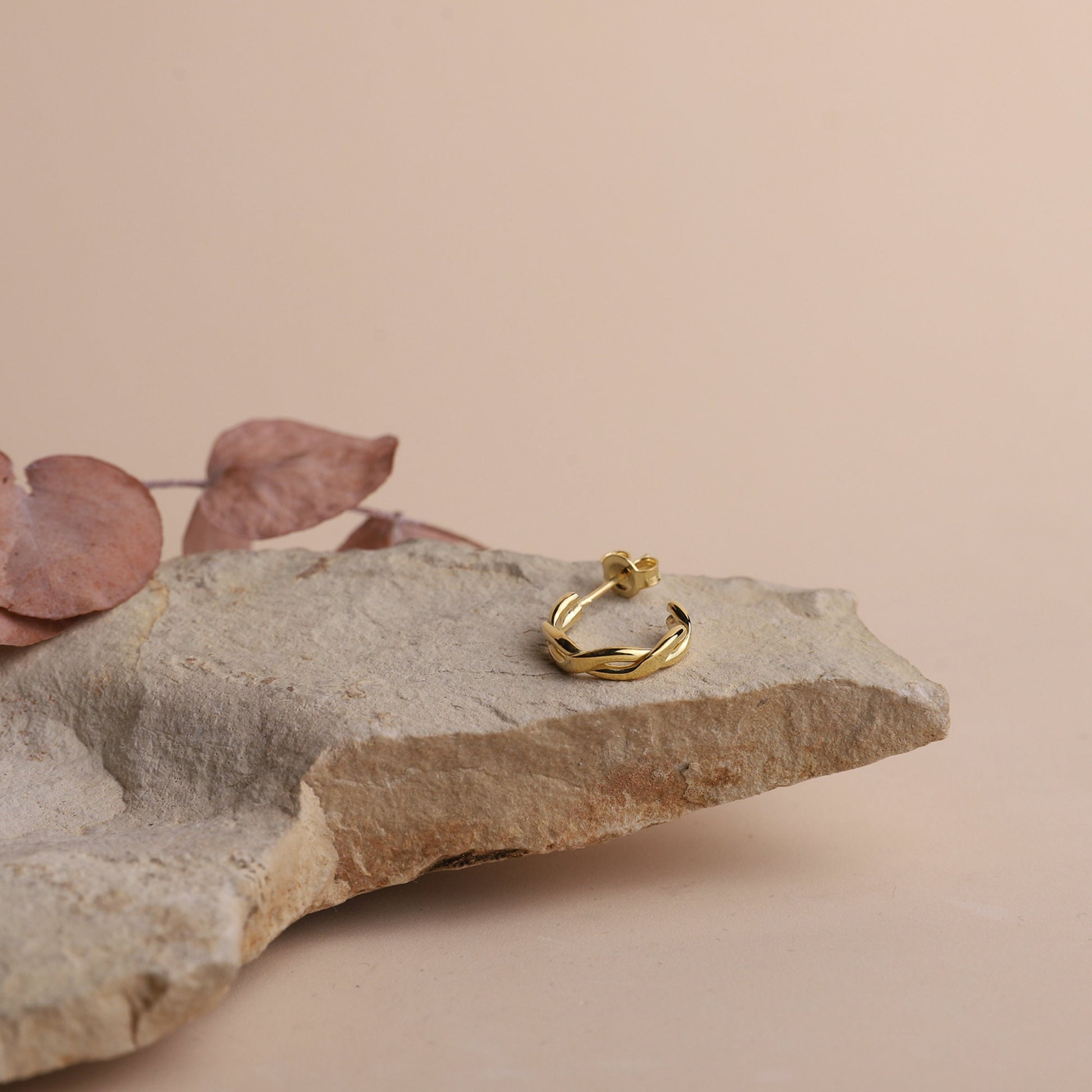 Waterproof Permanent Huggies Hoop Earrings, Infinity Minimalist Jewelry, Dainty Second Hole Earrings • Silver, Gold and Rose Gifts - silvergoldandrose
