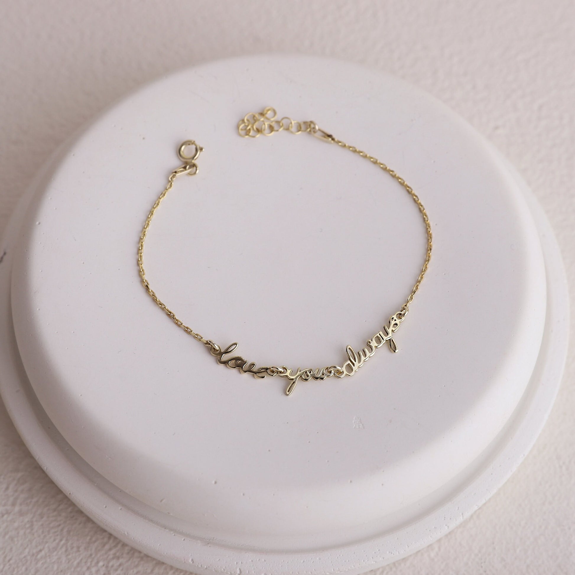Custom Signature Name Bracelet, Dainty Gold Bracelet | Cute Actual Handwriting Sterling Silver Bracelet | Perfect Jewelry Gifts for Her - silvergoldandrose
