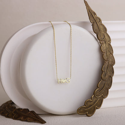 Custom Heart Initial Necklace with Birthstone Add-On | Dainty Letter Necklace for Her by SilverGoldandRose