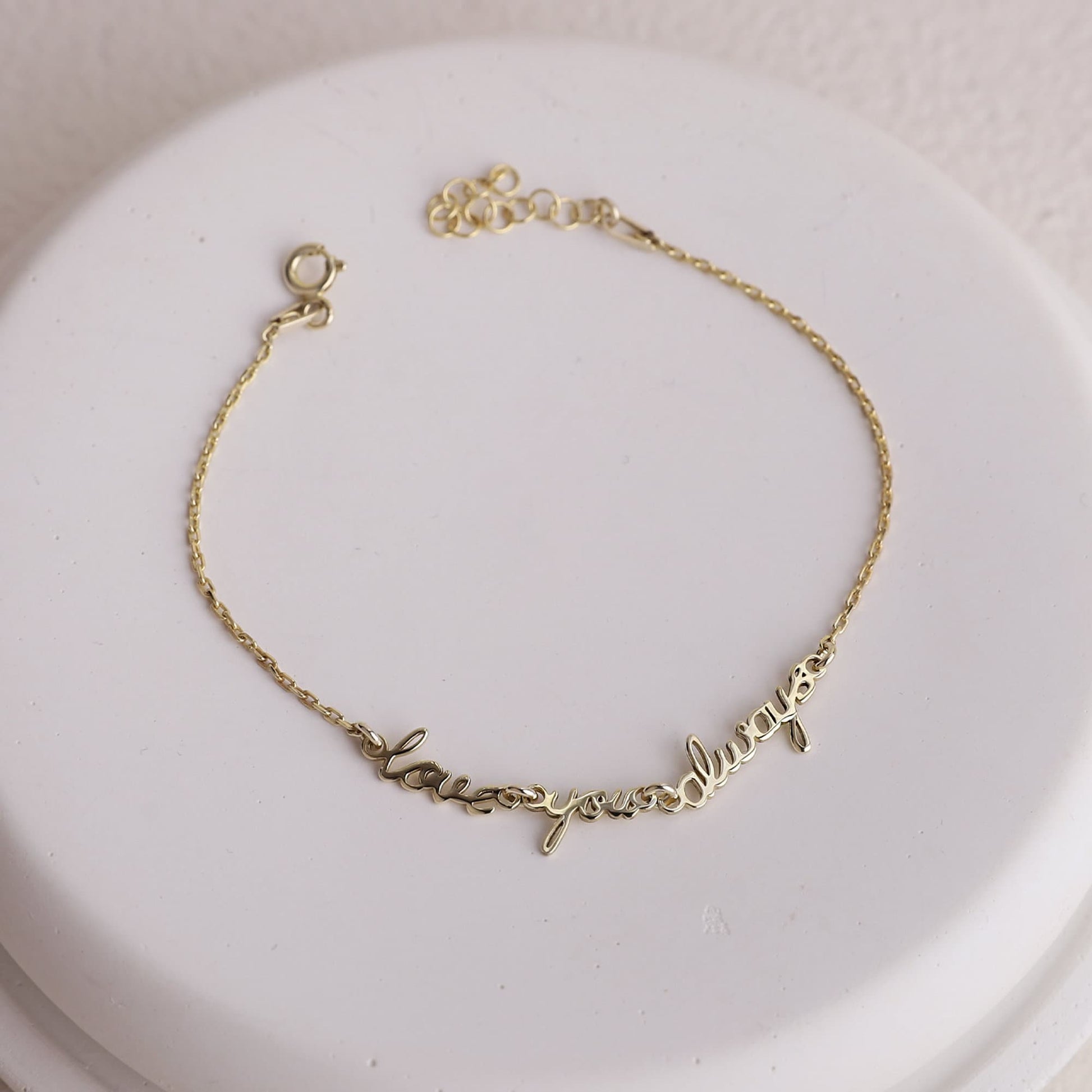 Custom Signature Name Bracelet, Dainty Gold Bracelet | Cute Actual Handwriting Sterling Silver Bracelet | Perfect Jewelry Gifts for Her - silvergoldandrose