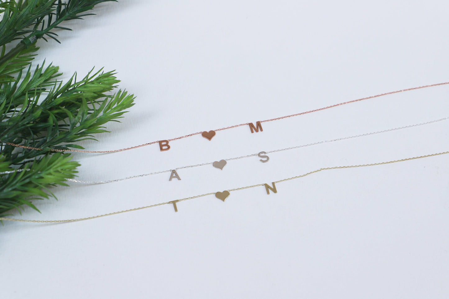 Initial with Heart Necklace | Letter 14K Gold Plated Necklace | Delicate Minimalist Necklace | Personalised Gift | Gift for Women