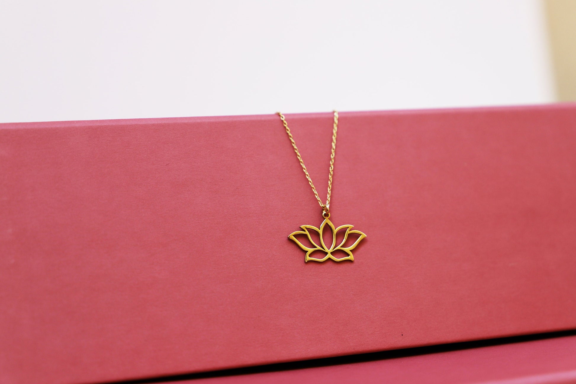 Dainty Lotus Flower Necklace Friendship, Cute Handmade Lotus Pendant Necklace in Sterling Silver, Gold and Rose Gold, Birthday Gifts Jewelry - silvergoldandrose
