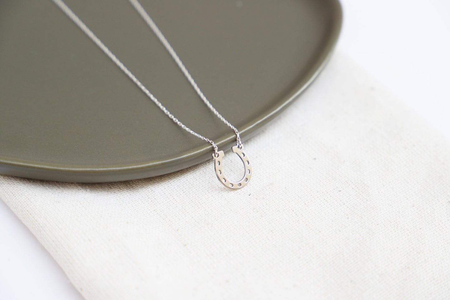 Lucky Charm Tiny Horseshoe Necklace | Silver Good Luck Pendant | Perfect Gift for Inspiration & Positivity