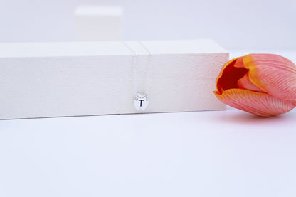 Apple Initial Necklace | Gold & Silver Personalized Letter Jewelry | Meaningful Gift for Birthdays & Special Moments