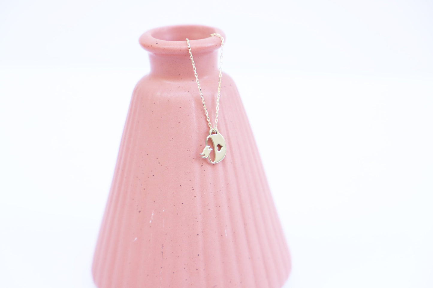 Tiny Tea Coffee Cup Necklace • Coffee Mug Necklace • Cup of Coffee Necklace with Heart • Gift for Women • Christmas Gift • Best Gift for Her - silvergoldandrose