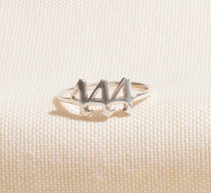 Dainty Angel Number Ring - Personalized 925 Sterling Silver Jewelry for Luck and Inspiration