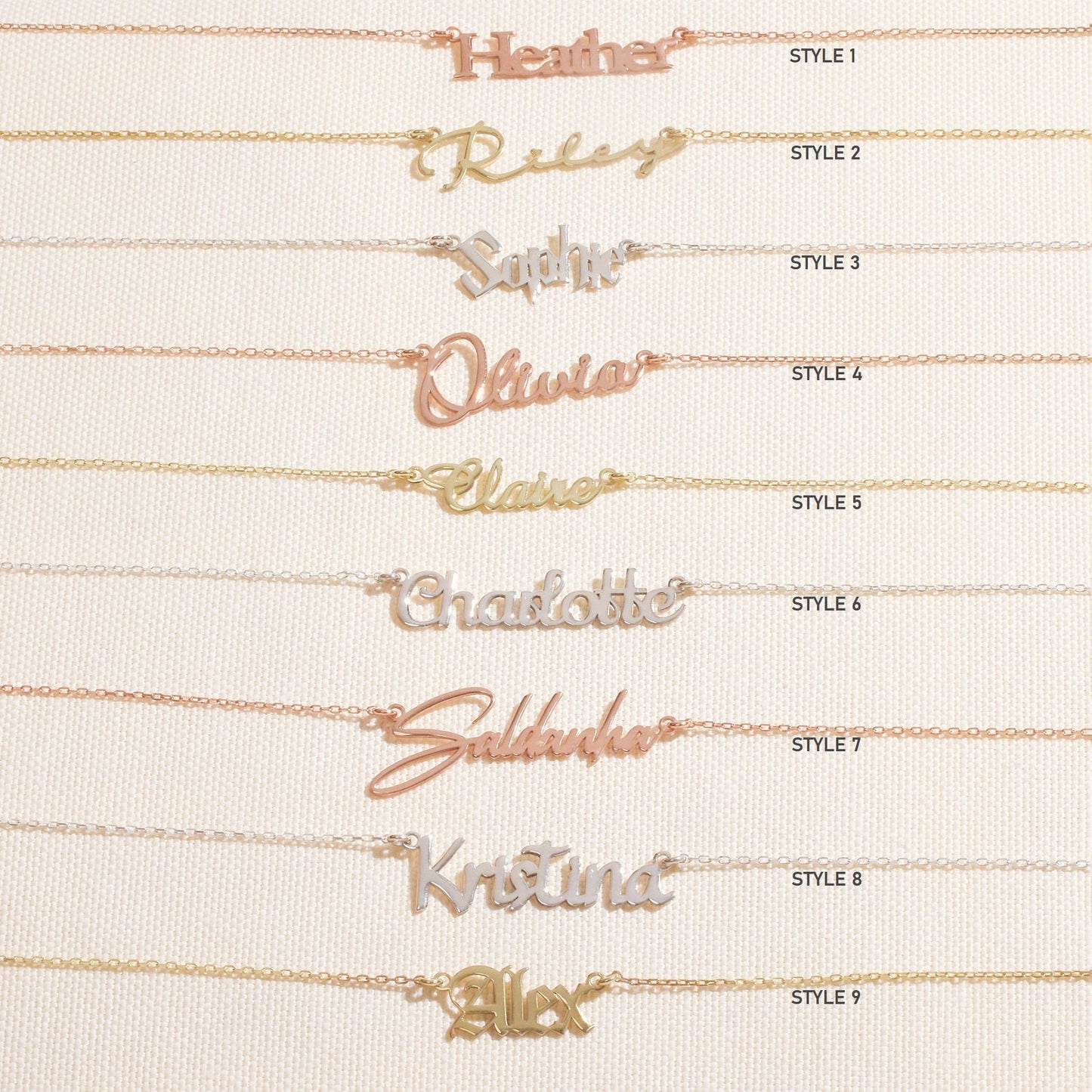 Personalized 14K Gold Vermeil Name Necklace in Autumn Font | Unique Custom Jewelry by SilverGoldandRose