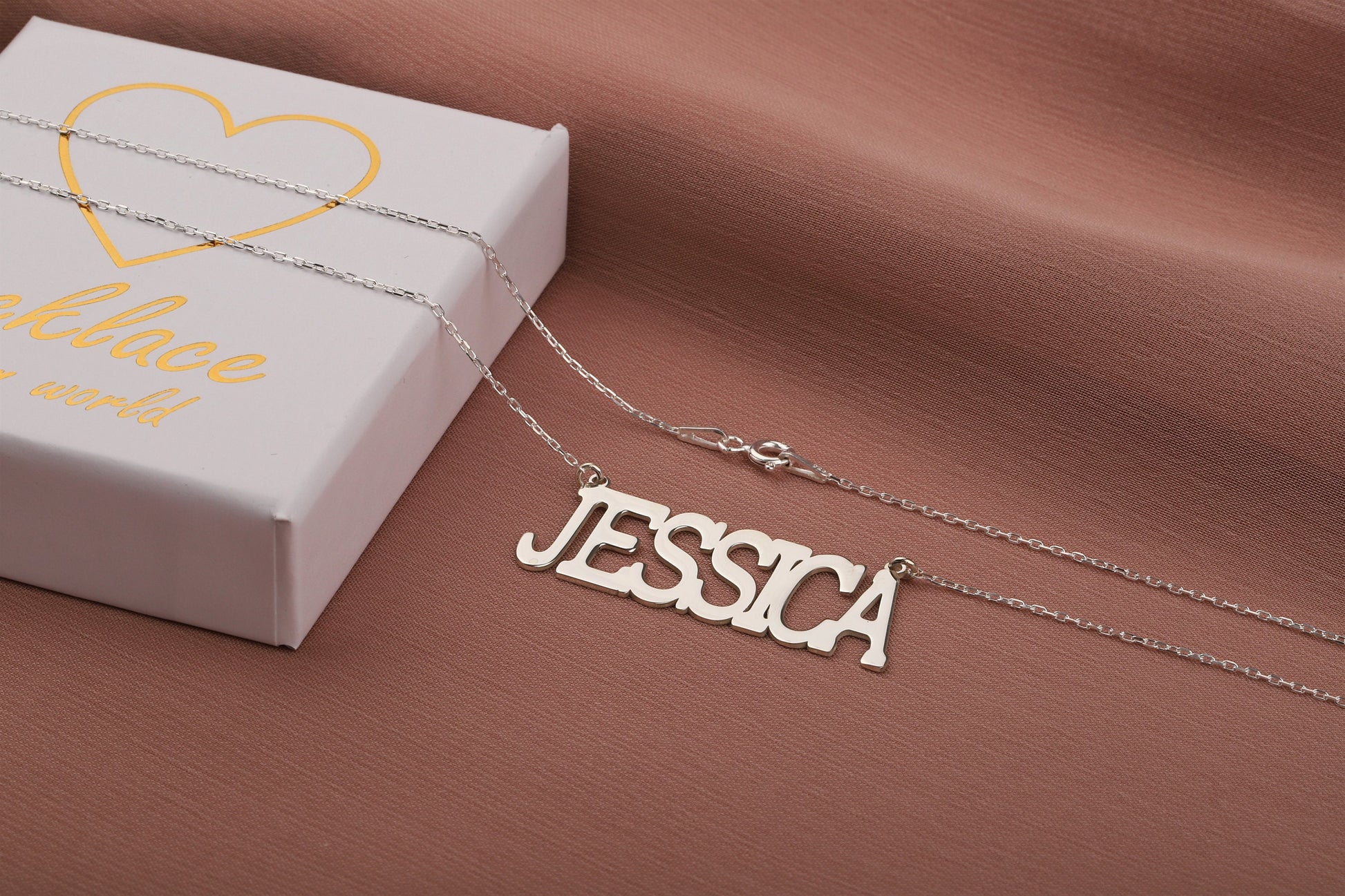925 Sterling Silver Custom Big Name Necklace, Personalized Jewelry, Big Name Necklace, RnB Style Necklace, Personalized Name Filled Jewelry - silvergoldandrose