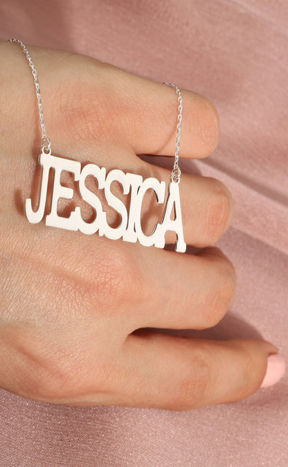 Bold & Beautiful Custom Name Necklace - 925 Sterling Silver RnB Style Jewelry