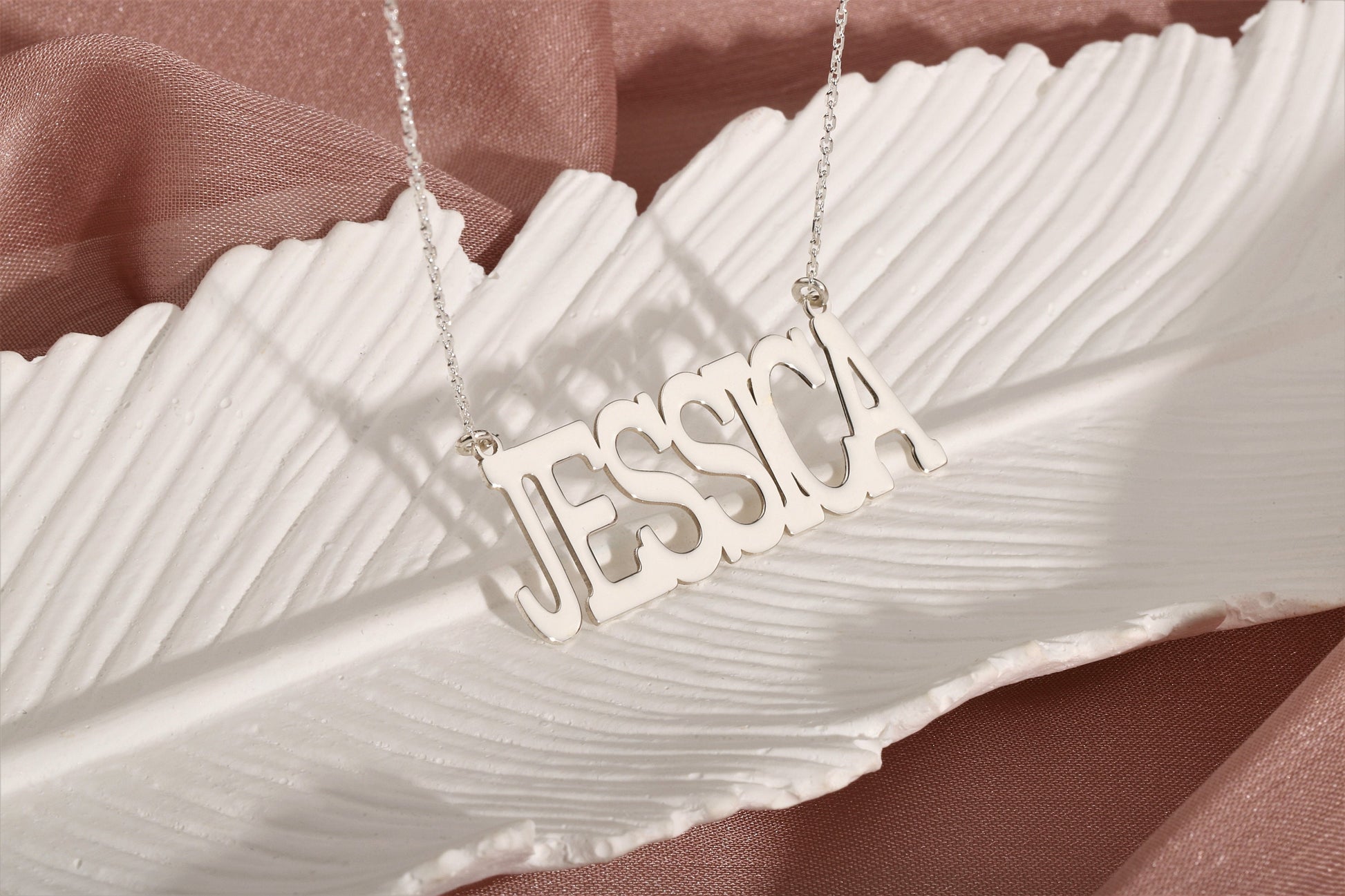 925 Sterling Silver Custom Big Name Necklace, Personalized Jewelry, Big Name Necklace, RnB Style Necklace, Personalized Name Filled Jewelry - silvergoldandrose