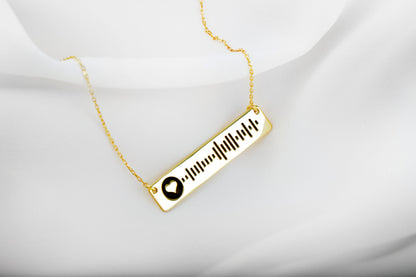 Harmony Jewels Music Bar Necklace - Celebrate Your Passion with a Unique Soundwave Design