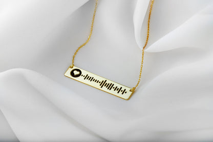 Harmony Jewels Music Bar Necklace - Celebrate Your Passion with a Unique Soundwave Design