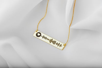 Harmony Jewels Music Bar Necklace - Celebrate Your Passion with a Unique Soundwave Design