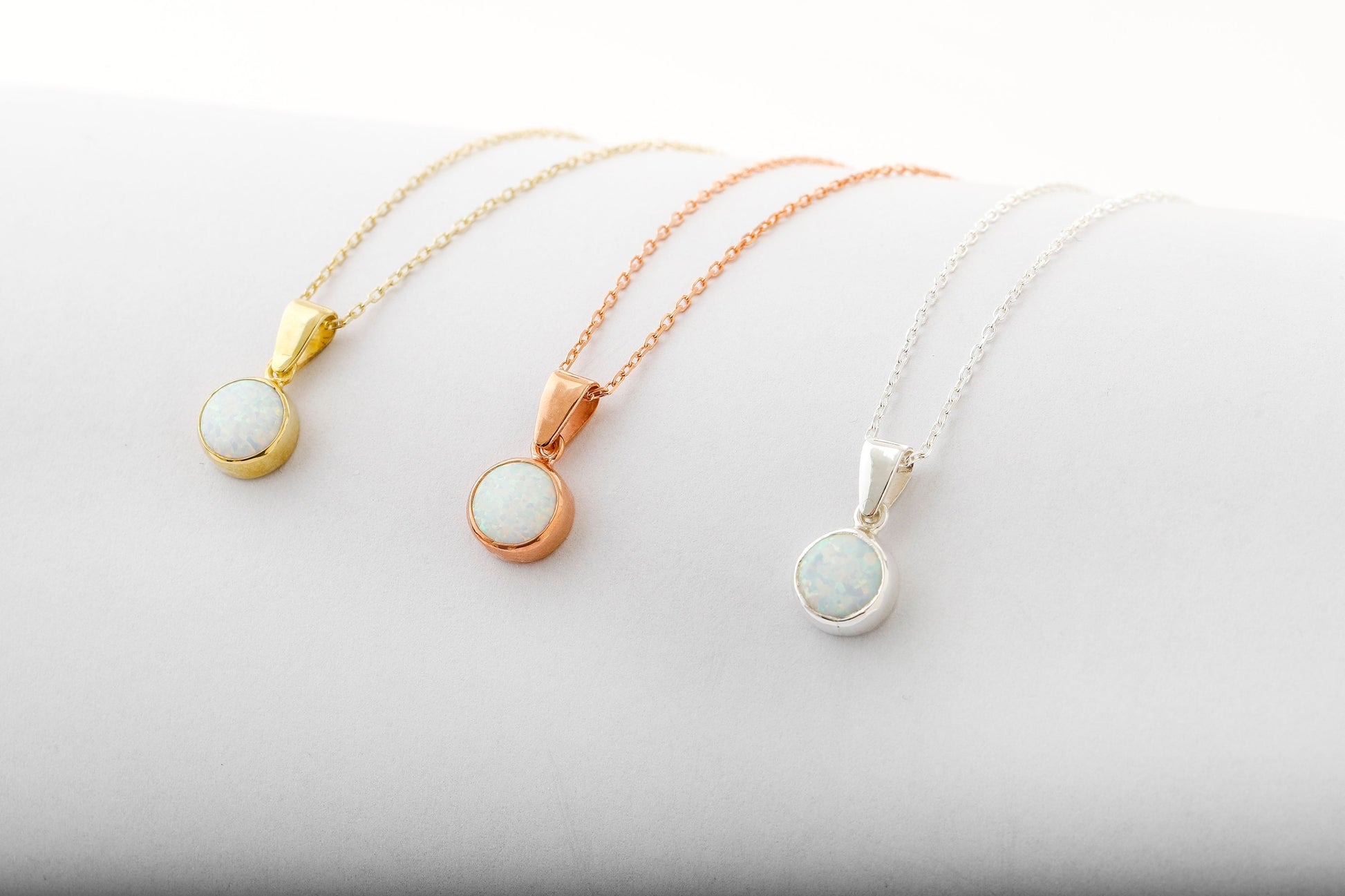 14k Gold Opal Necklace, Dainty Real Opal Necklace, Opal Jewelry, Bridesmaid Necklaces Gifts by NecklaceDreamWorld - silvergoldandrose