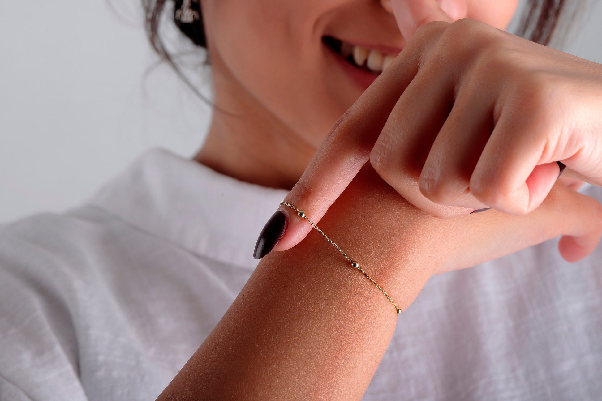 Dainty Satellite Chain Bracelets for Women in 14K Gold, Everyday Jewelry by NecklaceDreamWorld, Ankle Bracelet Gold, Minimalist Jewelry - silvergoldandrose