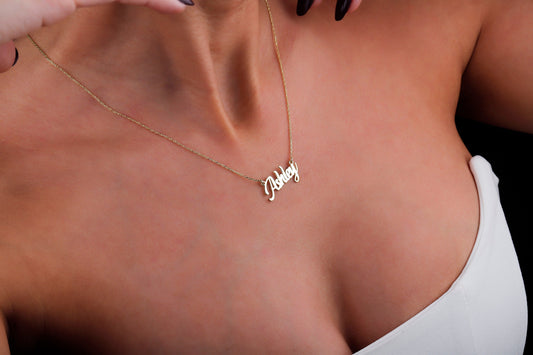 Delicate Name Necklace, 14K Gold Filled Custom Name Necklace, Necklaces for Women, Dainty Name Necklace, Gifts for Her by NecklaceDreamWorld - silvergoldandrose