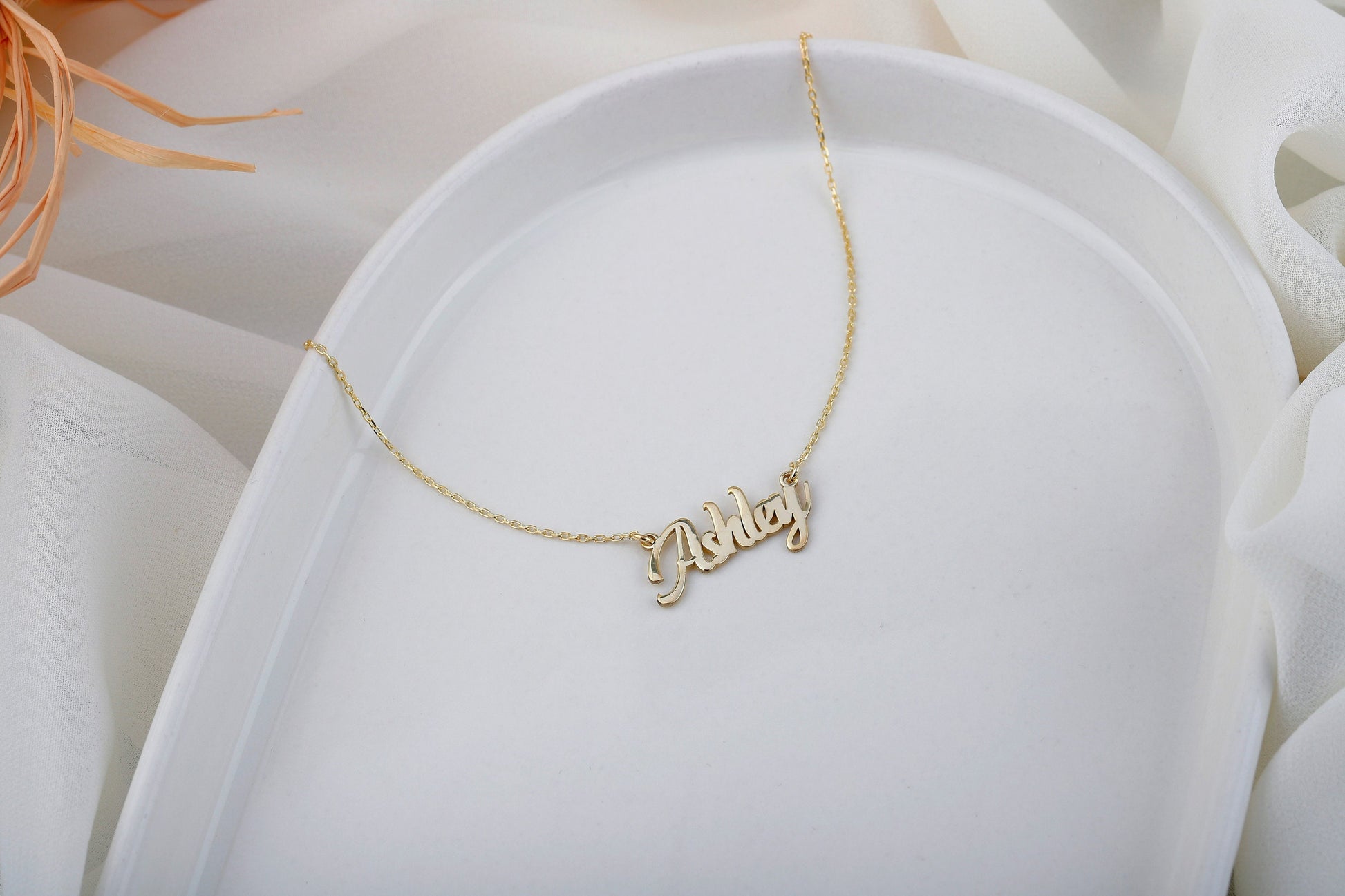Delicate Name Necklace, 14K Gold Filled Custom Name Necklace, Necklaces for Women, Dainty Name Necklace, Gifts for Her by NecklaceDreamWorld - silvergoldandrose