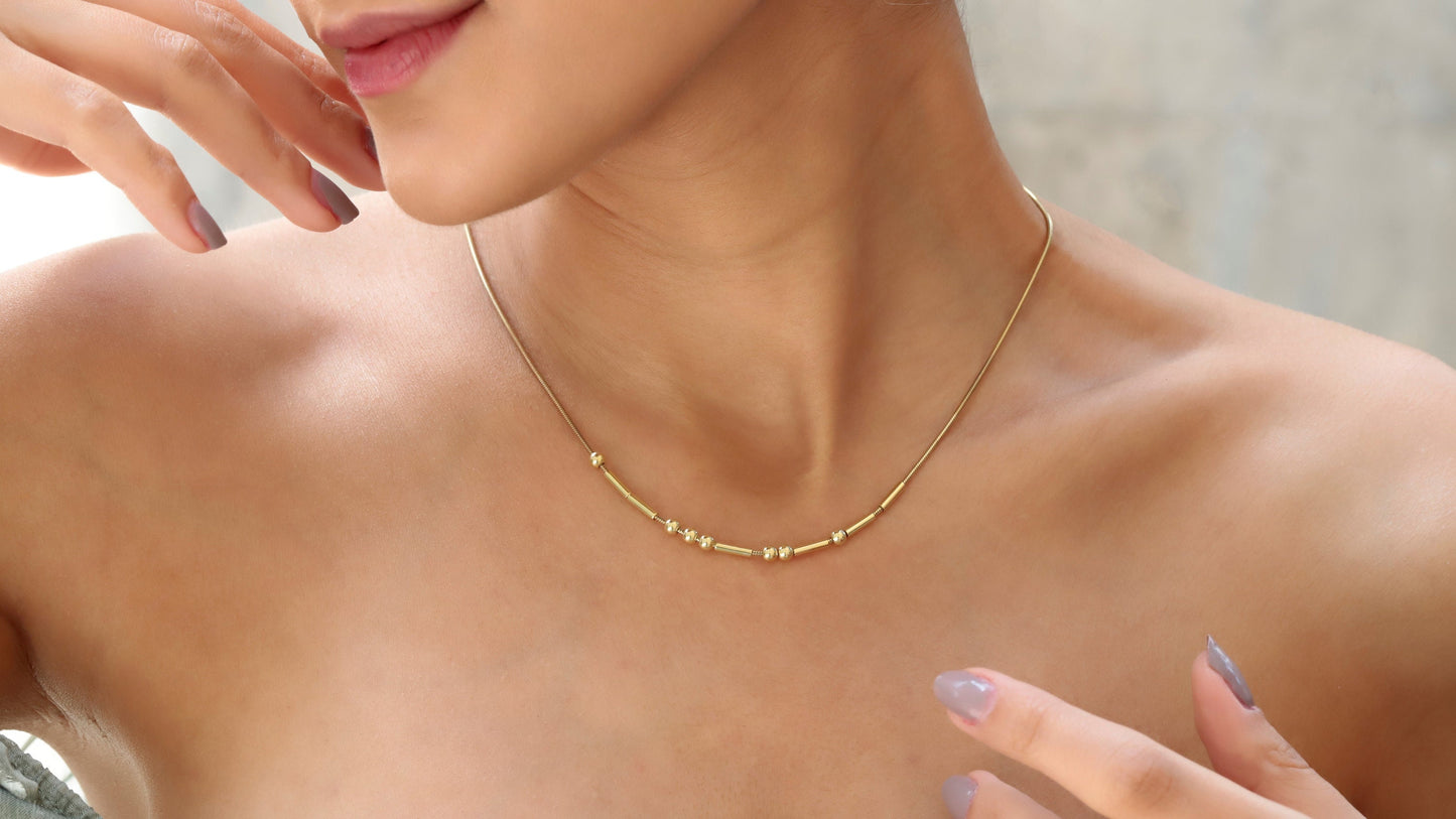 Custom Morse Code Necklace, Personalized Hidden Message in Morse Code with Special Chain Jewelry by NecklaceDreamWorld - silvergoldandrose