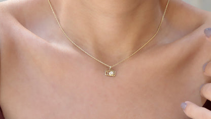 Dainty Camera Necklace with CZ Daimaond by NecklaceDreamWorld, Cute Everyday Necklace, Photographer Gifts, Trendy Best Friend Gift - silvergoldandrose